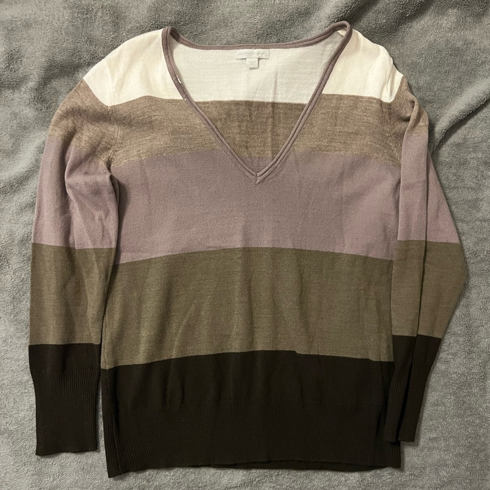 NY&CO brown color block stripes